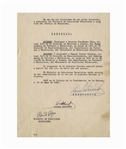 Fidel Castro Document Signed as Prime Minister From 1960